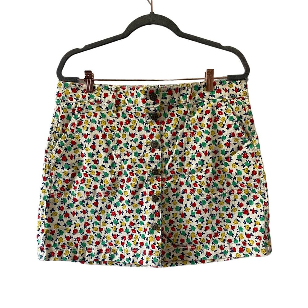 J.Crew Mercantile Floral Button Down Skirt size 12